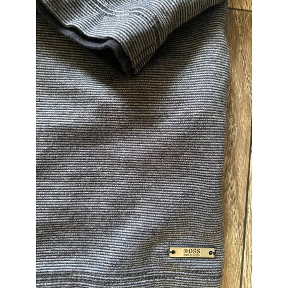 HUGO BOSS POLO SHIRT LONG SLEEVE MENS XL COTTON REGULAR FIT MERCERISED STRIPED - Picture 3 of 8